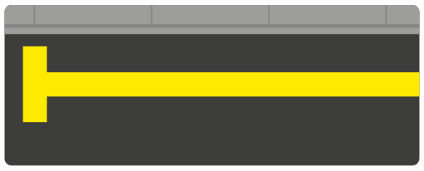 Single yellow lines