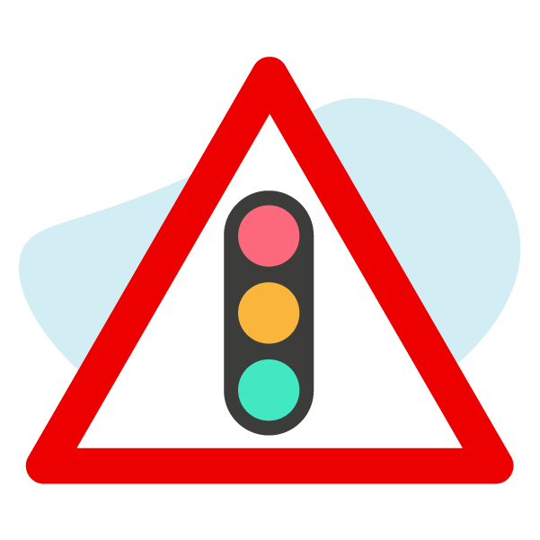 traffic lights road sign